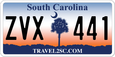 SC license plate ZVX441