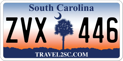SC license plate ZVX446