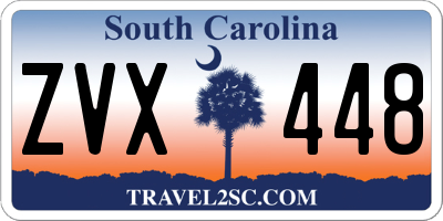 SC license plate ZVX448