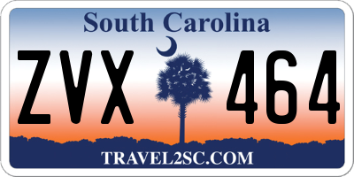 SC license plate ZVX464