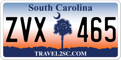 SC license plate ZVX465