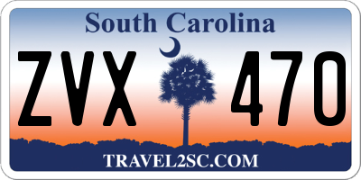 SC license plate ZVX470