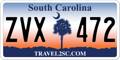 SC license plate ZVX472