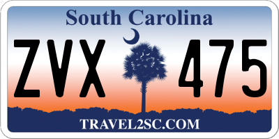 SC license plate ZVX475