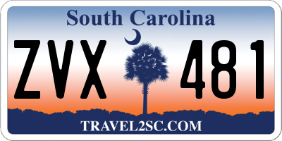 SC license plate ZVX481