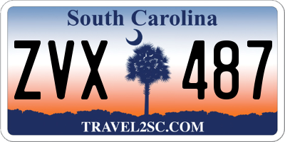 SC license plate ZVX487