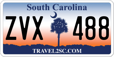 SC license plate ZVX488