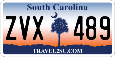 SC license plate ZVX489