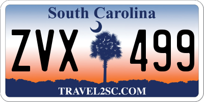 SC license plate ZVX499