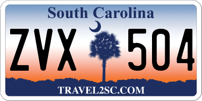 SC license plate ZVX504
