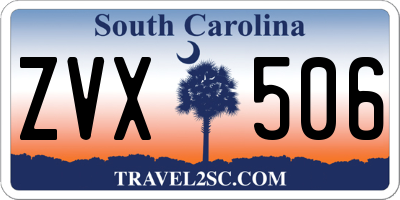 SC license plate ZVX506