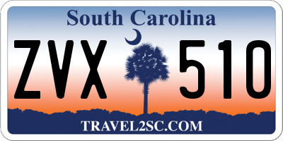 SC license plate ZVX510