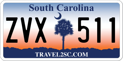 SC license plate ZVX511
