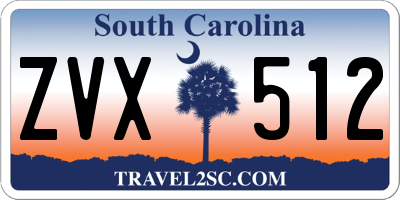 SC license plate ZVX512