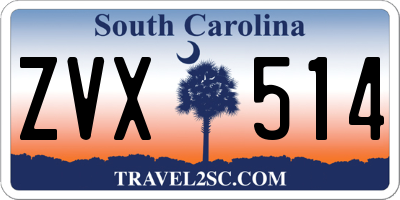 SC license plate ZVX514