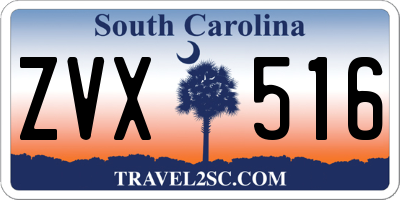 SC license plate ZVX516