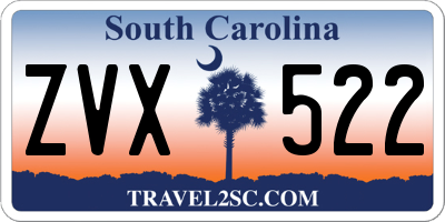 SC license plate ZVX522
