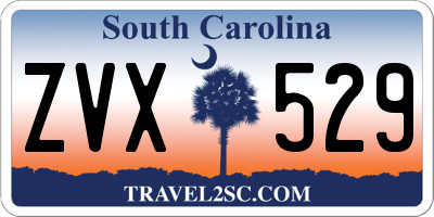 SC license plate ZVX529