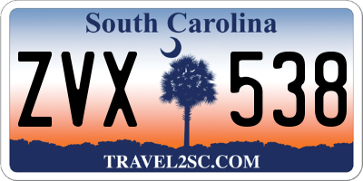 SC license plate ZVX538