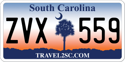 SC license plate ZVX559