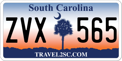 SC license plate ZVX565