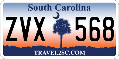 SC license plate ZVX568