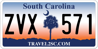 SC license plate ZVX571