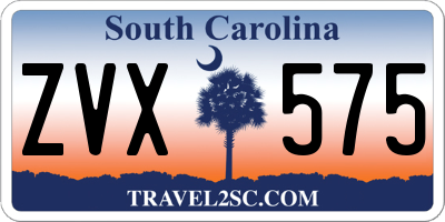 SC license plate ZVX575