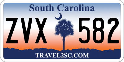 SC license plate ZVX582