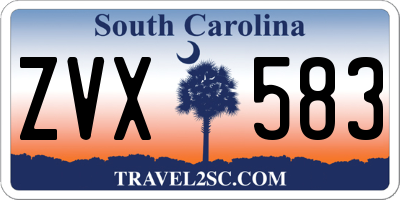 SC license plate ZVX583