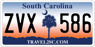 SC license plate ZVX586