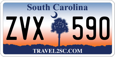 SC license plate ZVX590