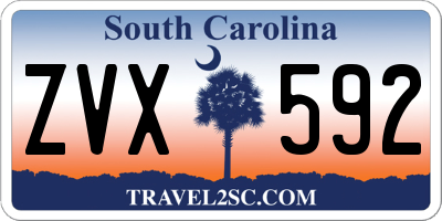 SC license plate ZVX592