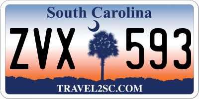 SC license plate ZVX593