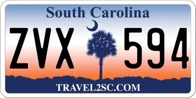 SC license plate ZVX594