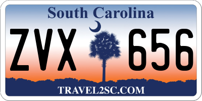 SC license plate ZVX656