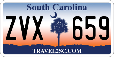 SC license plate ZVX659