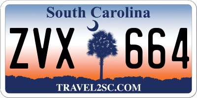 SC license plate ZVX664