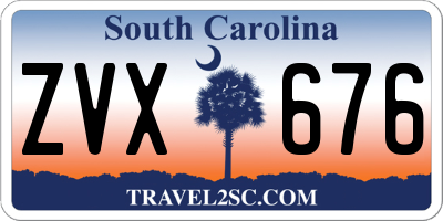SC license plate ZVX676