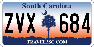 SC license plate ZVX684