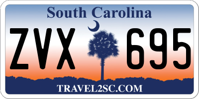 SC license plate ZVX695