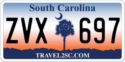 SC license plate ZVX697