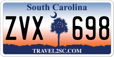 SC license plate ZVX698