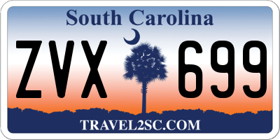SC license plate ZVX699