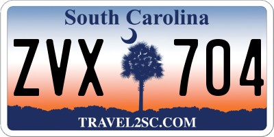 SC license plate ZVX704