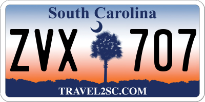 SC license plate ZVX707