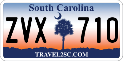 SC license plate ZVX710