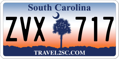 SC license plate ZVX717