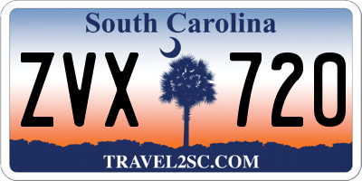 SC license plate ZVX720