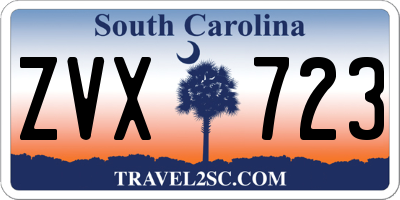 SC license plate ZVX723